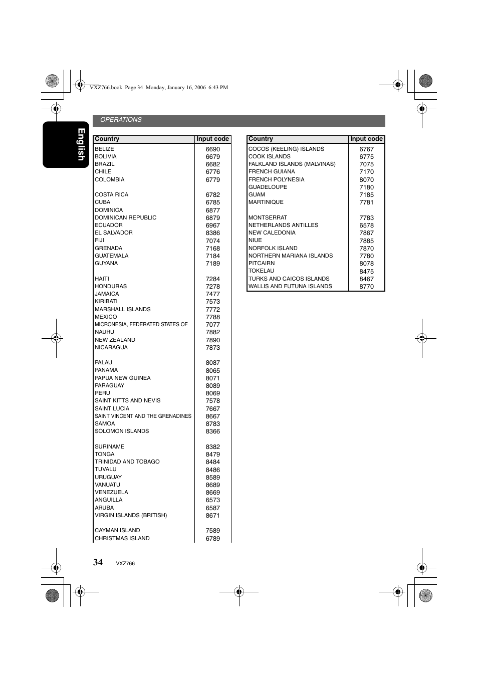English | Clarion VXZ766 User Manual | Page 34 / 51