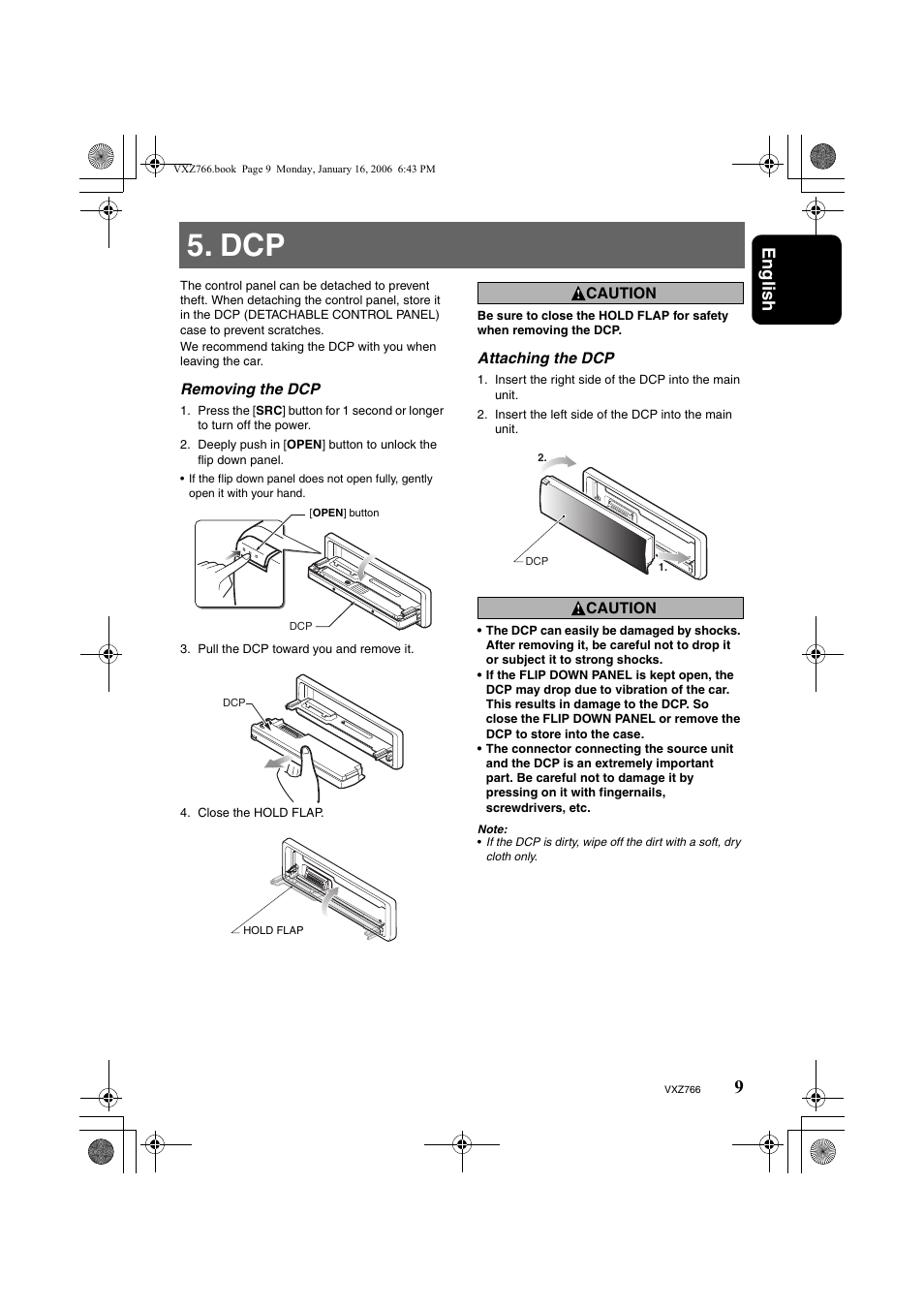 English | Clarion VXZ766 User Manual | Page 9 / 51