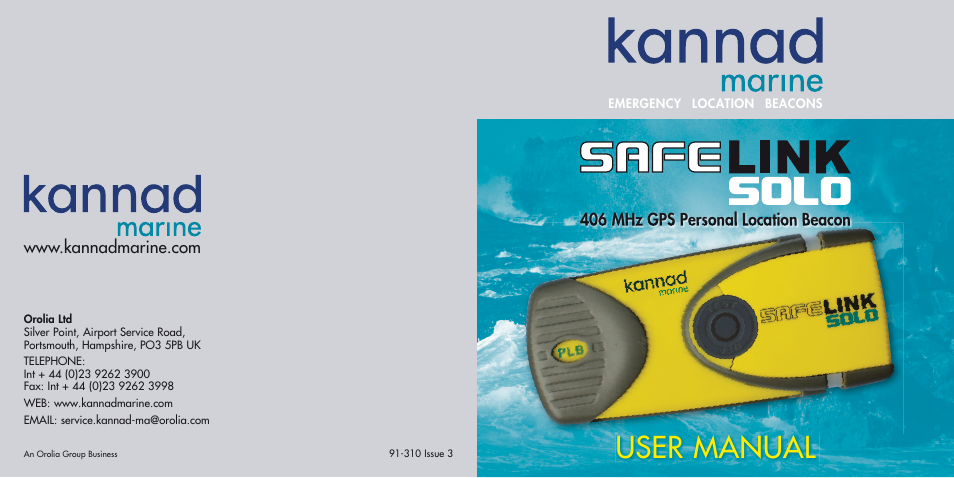 Kannad Marine SOLO PLB User Manual | 26 pages