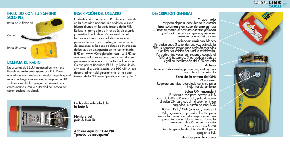 Kannad Marine SOLO PLB User Manual | Page 15 / 26