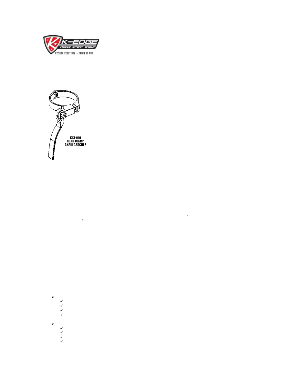 K-Edge K13-010-31.8 User Manual | 4 pages