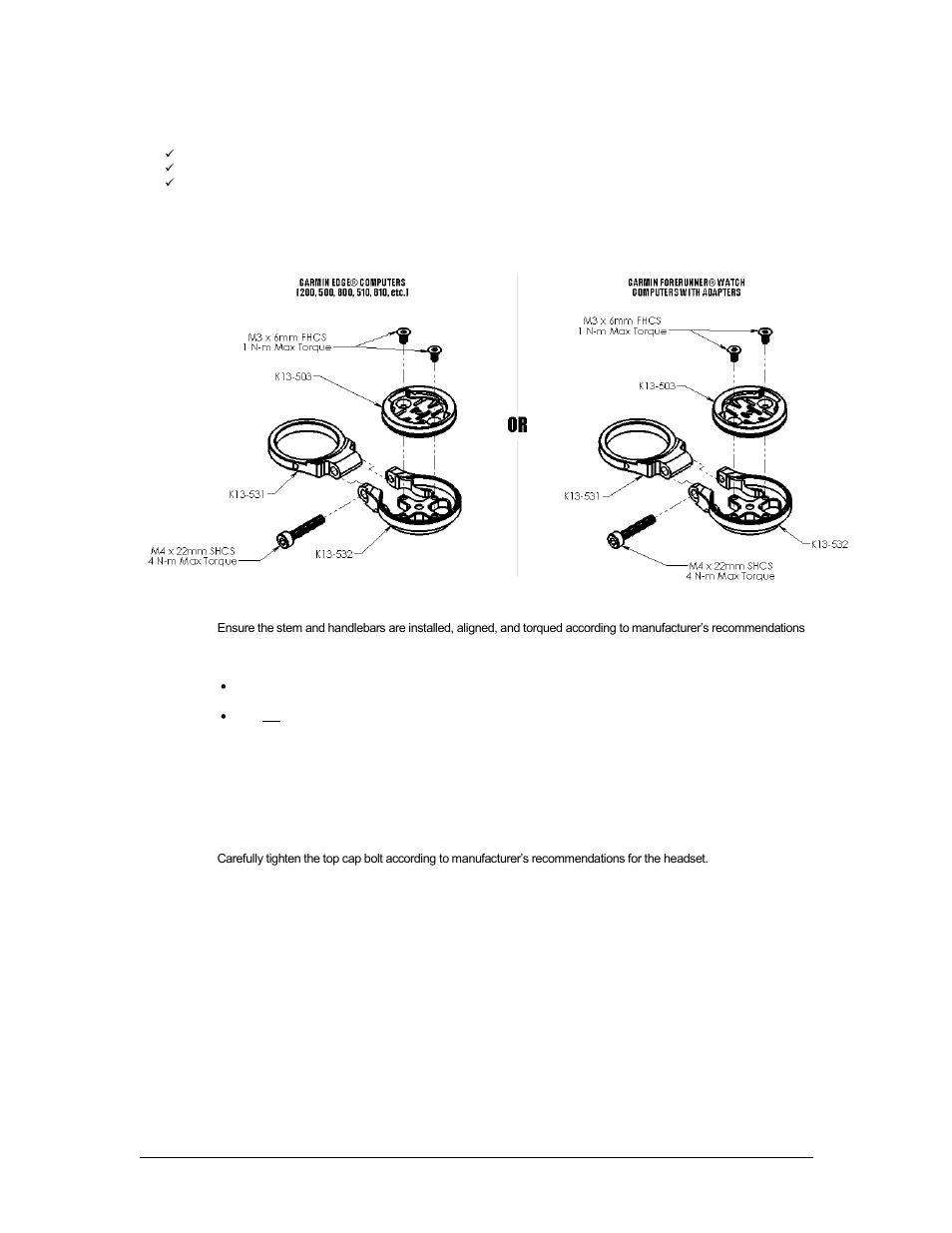 Tools/items required, Mount installation | K-Edge K13-530-[color] User Manual | Page 2 / 4
