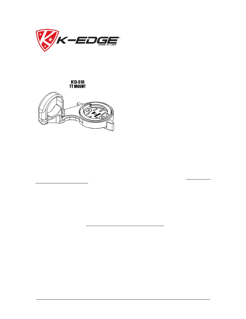 K-Edge K13-510-[color] User Manual | 5 pages