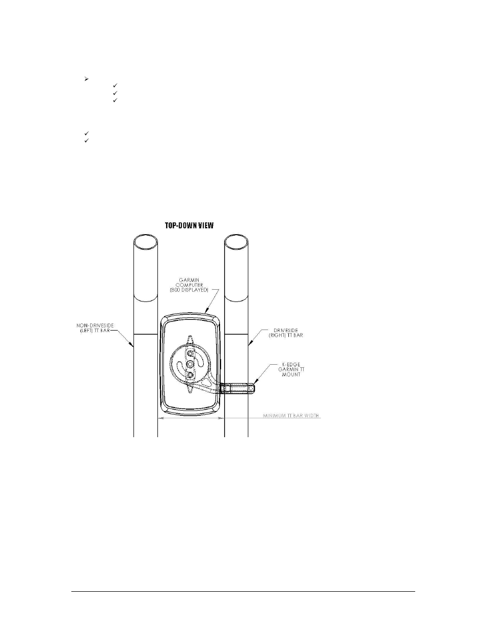 Parts included, Tools/items required, Minimum tt bar width | K-Edge K13-510-[color] User Manual | Page 2 / 5