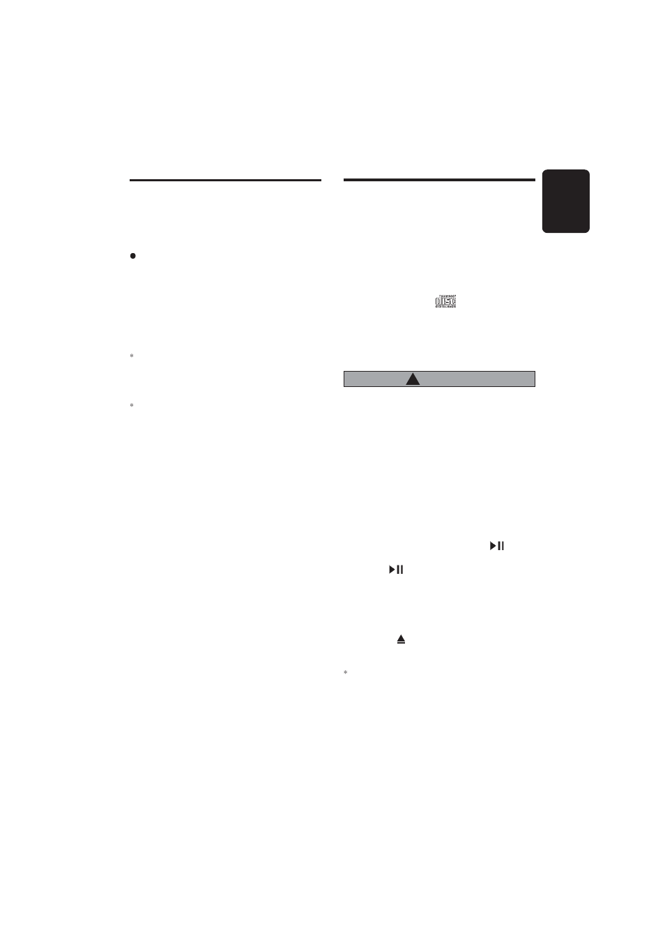 Cd mode operations, 15 english, Caution | Clarion DB258R User Manual | Page 13 / 17