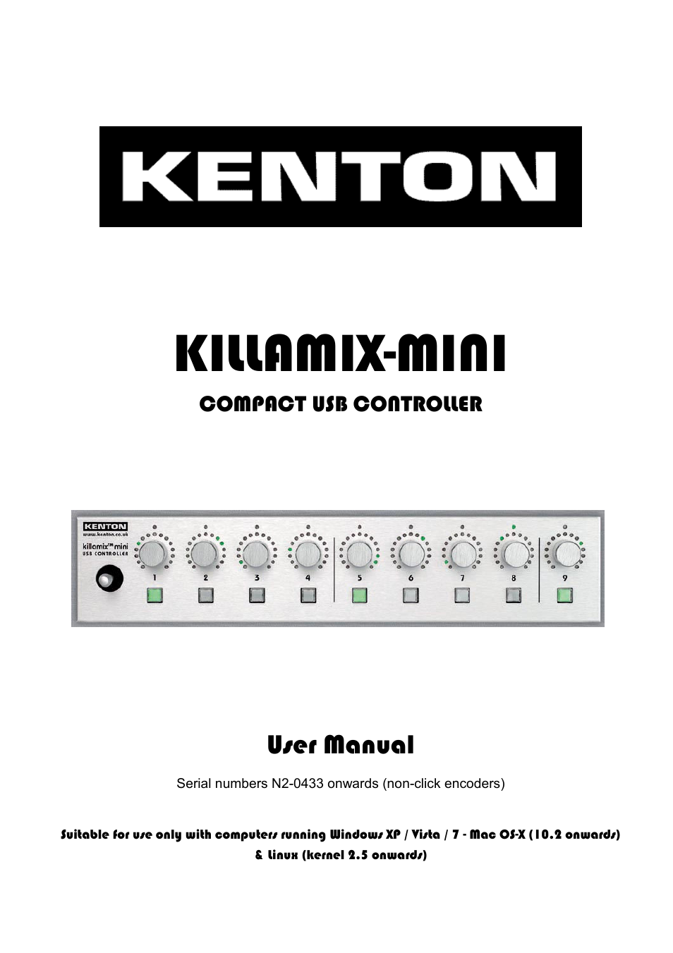Kenton Killamix Mini User Manual | 12 pages