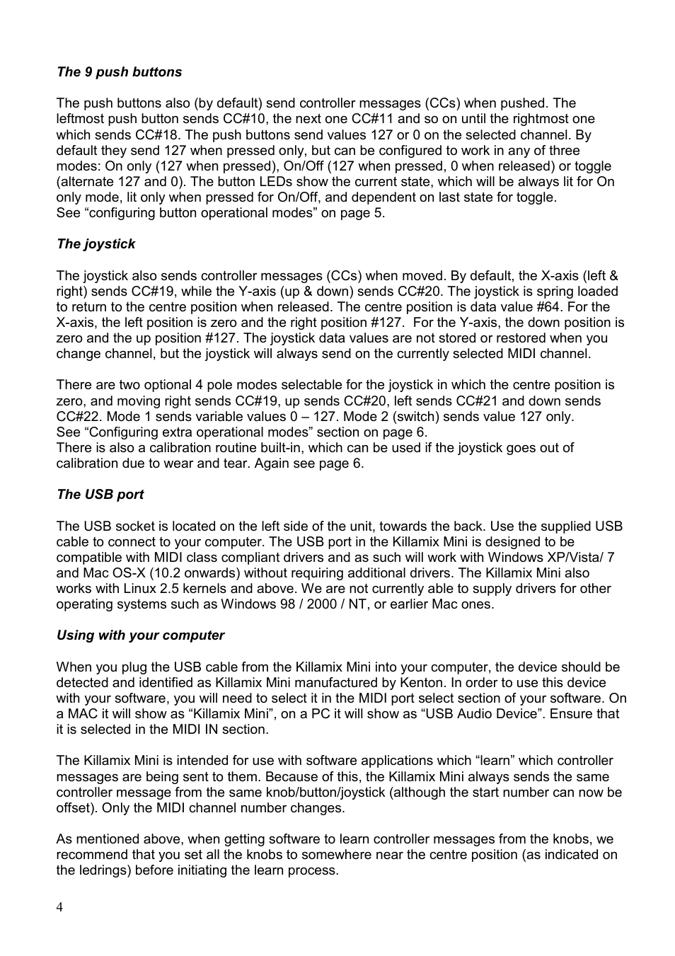 Kenton Killamix Mini User Manual | Page 4 / 12