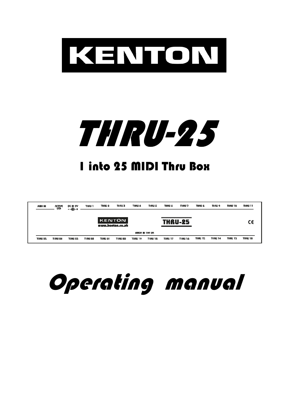 Kenton THRU-25 User Manual | 4 pages