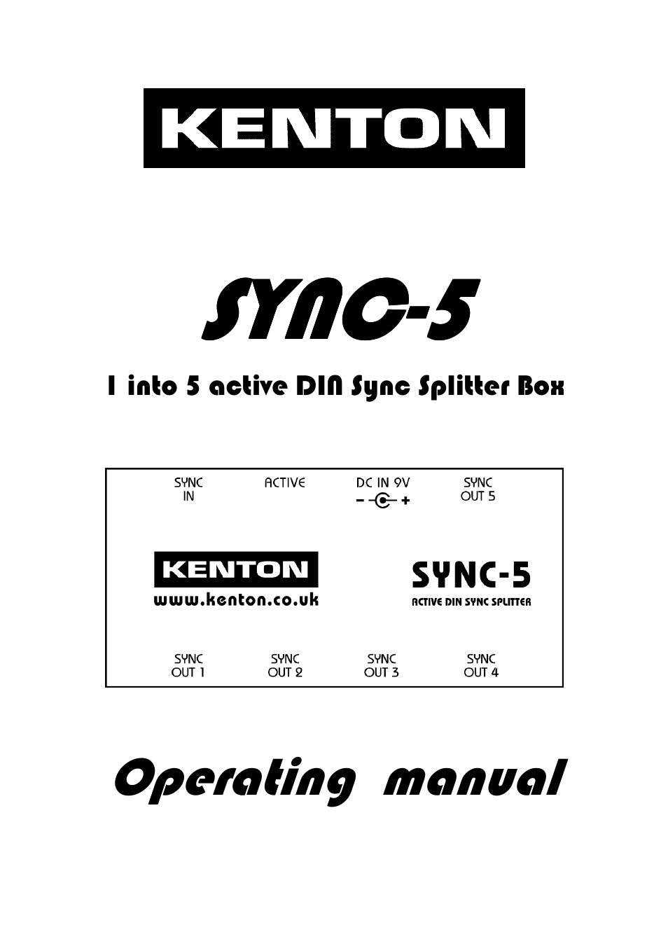 Kenton SYNC-5 User Manual | 3 pages