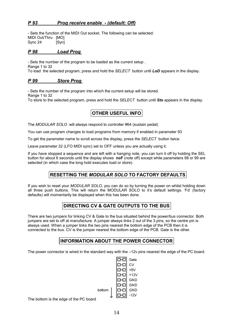 Kenton Modular Solo User Manual | Page 14 / 24