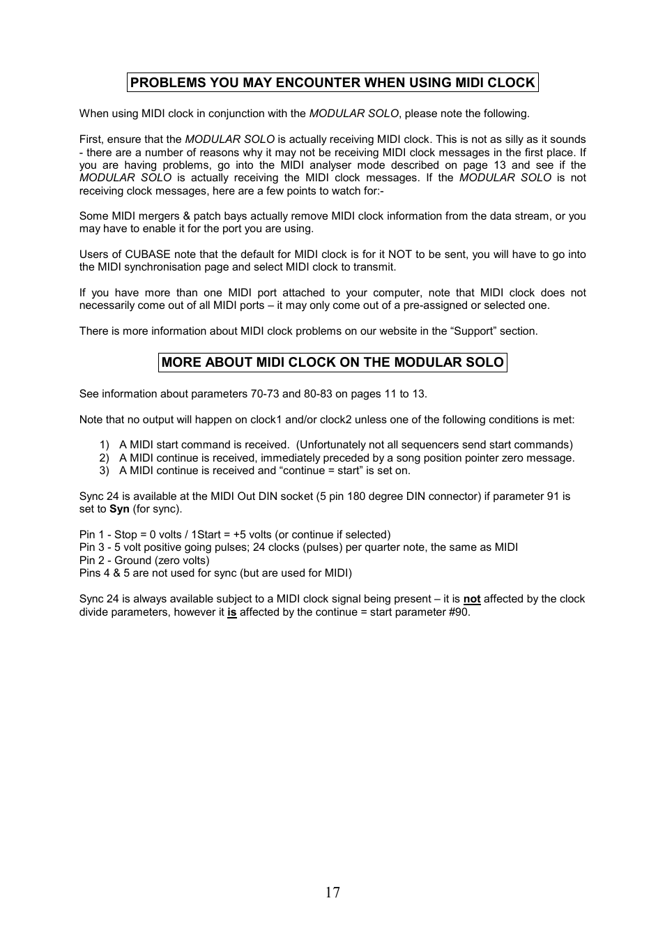 Kenton Modular Solo User Manual | Page 17 / 24