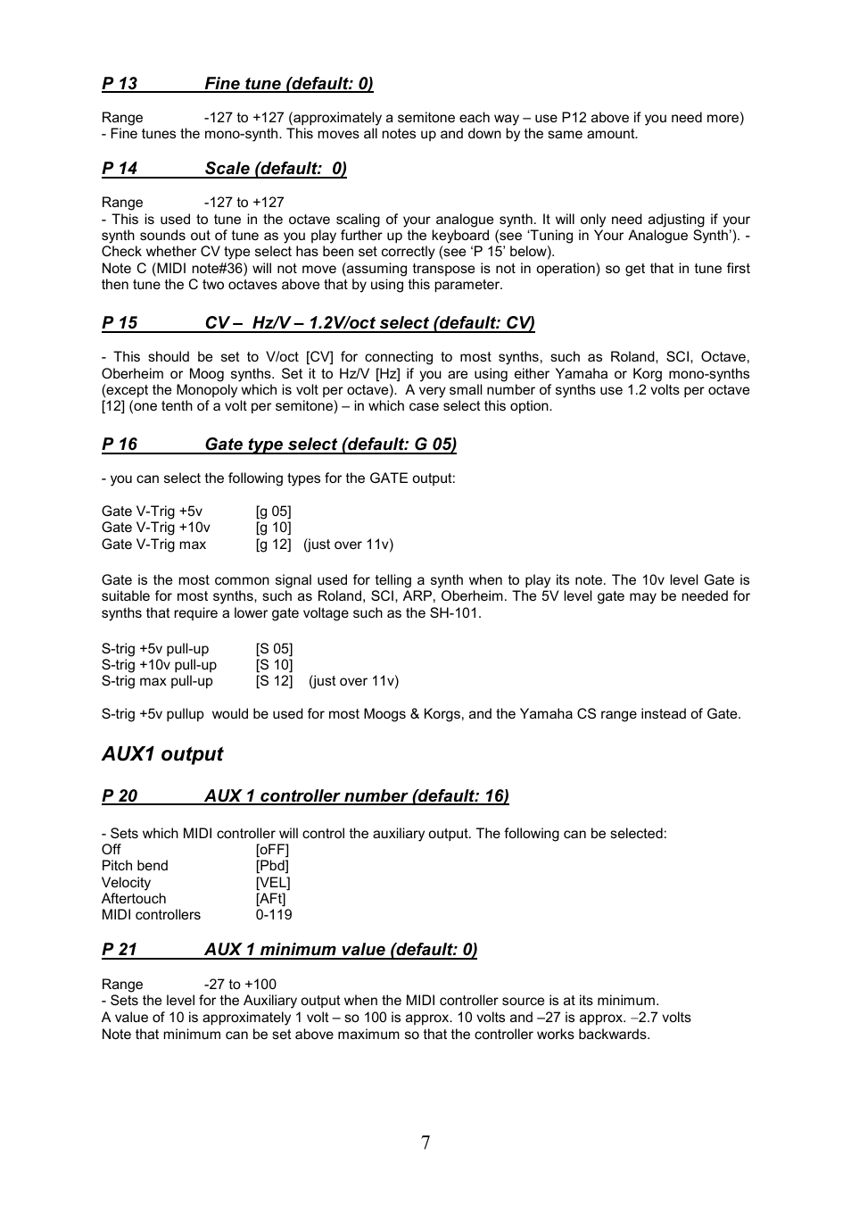 Aux1 output | Kenton Modular Solo User Manual | Page 7 / 24