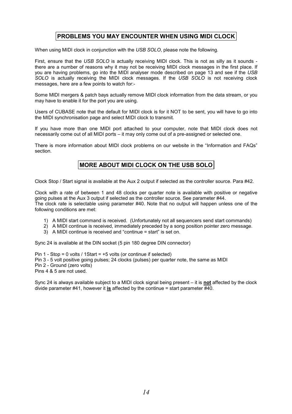 Kenton USB-Solo User Manual | Page 14 / 20