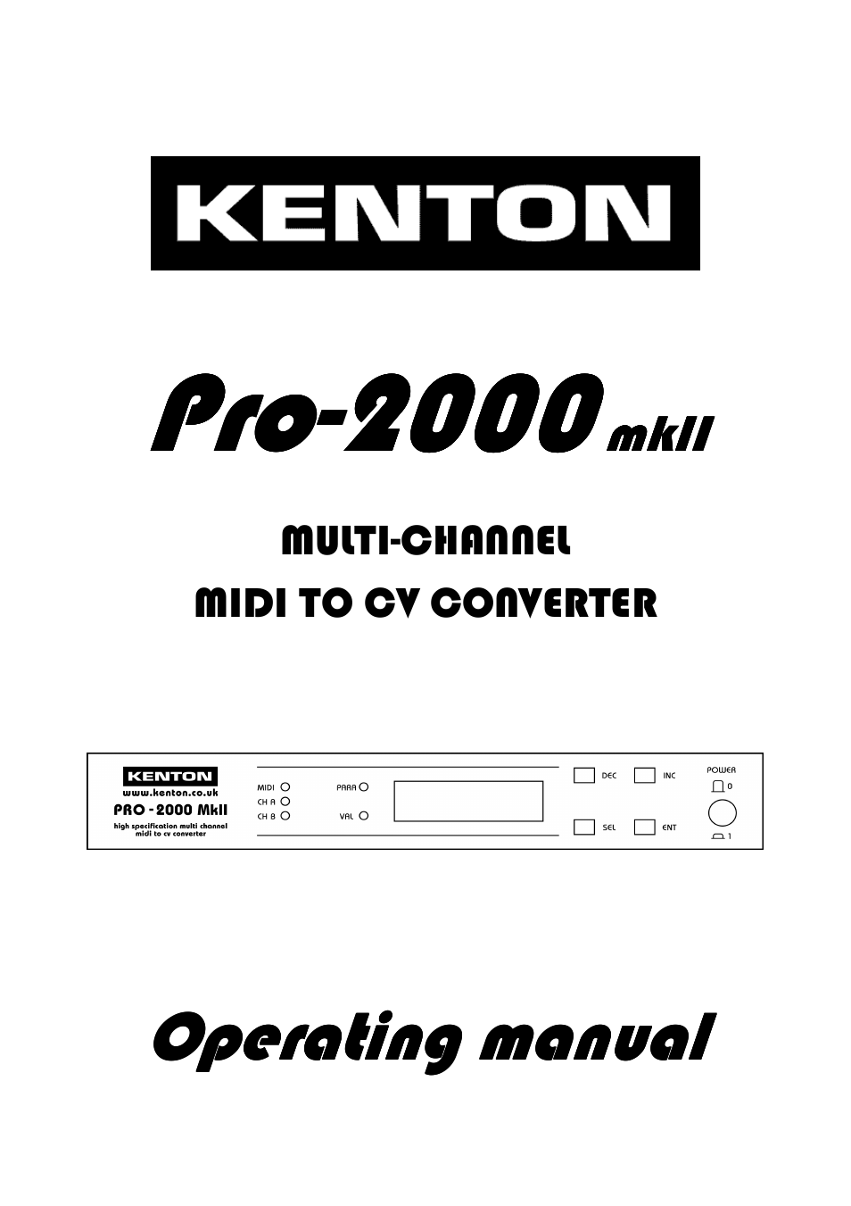 Kenton Pro-2000 MkII User Manual | 21 pages