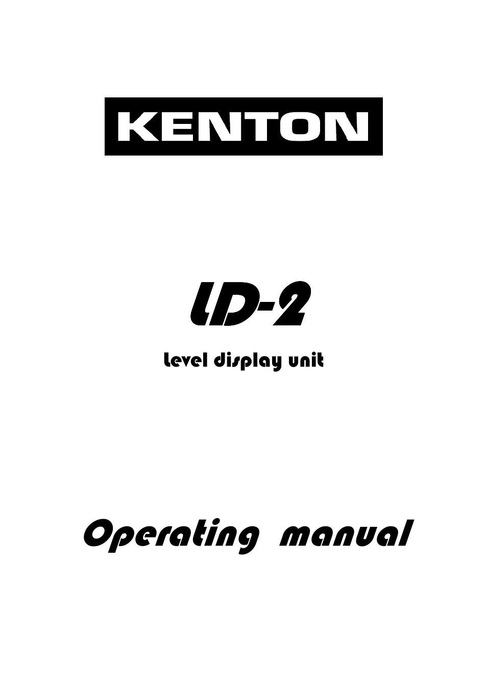 Kenton LD2Pro User Manual | 4 pages