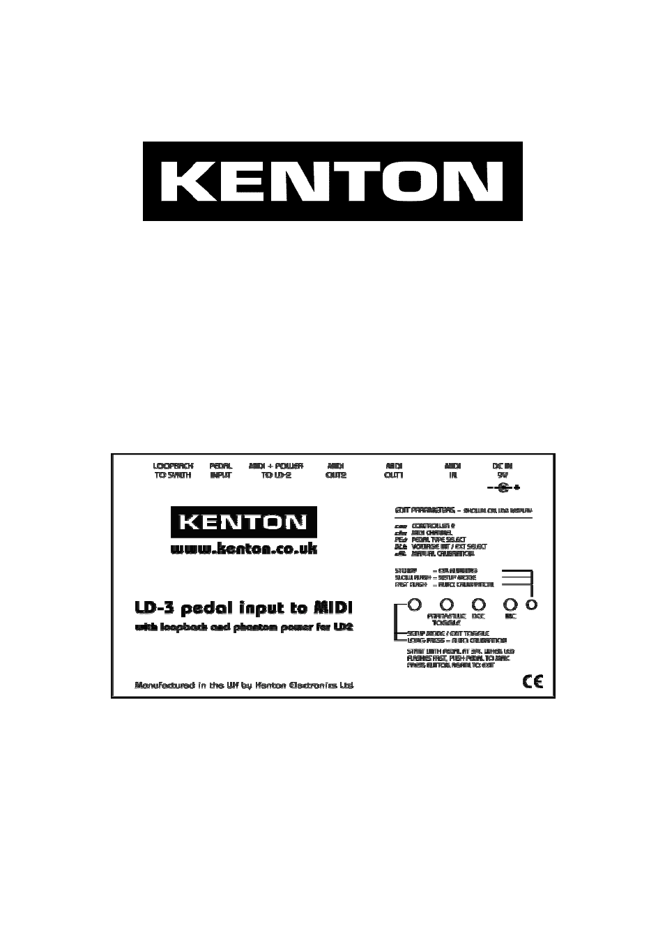 Kenton LD3PRO User Manual | 6 pages