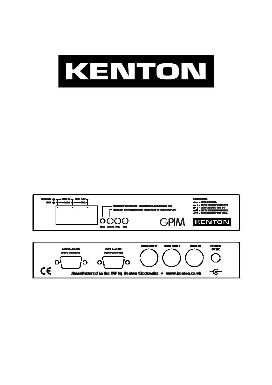 Kenton GPIM-16 User Manual | 4 pages