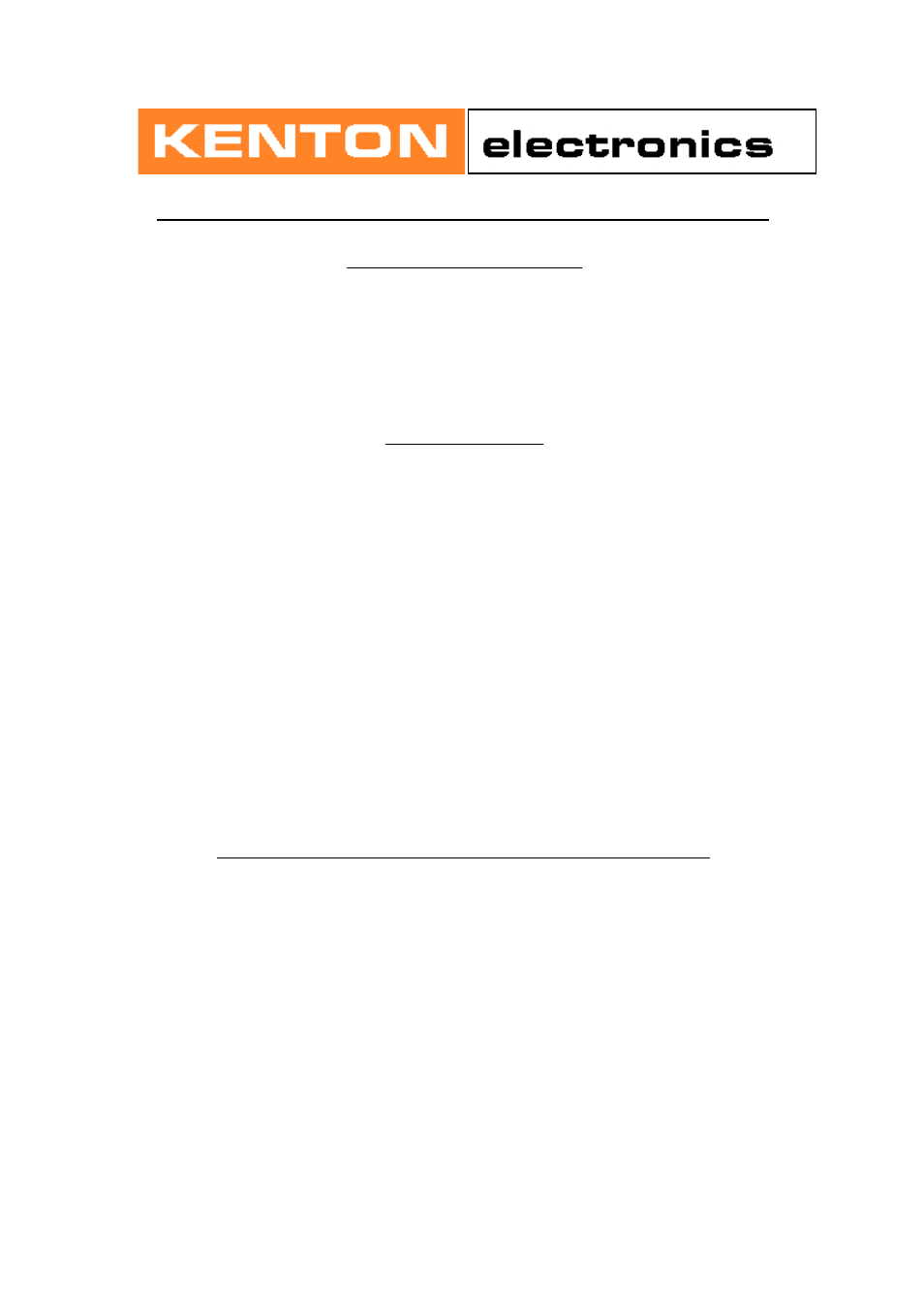 Kenton POLY 6 Korg User Manual | 4 pages