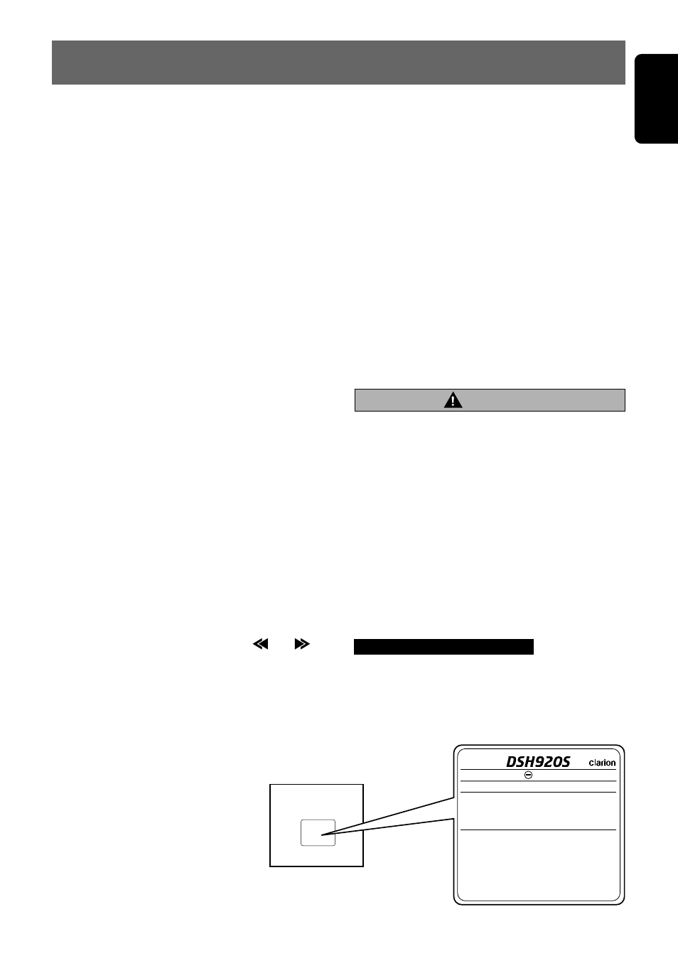 Precautions, 3english, Caution | Clarion DSH920S User Manual | Page 3 / 16