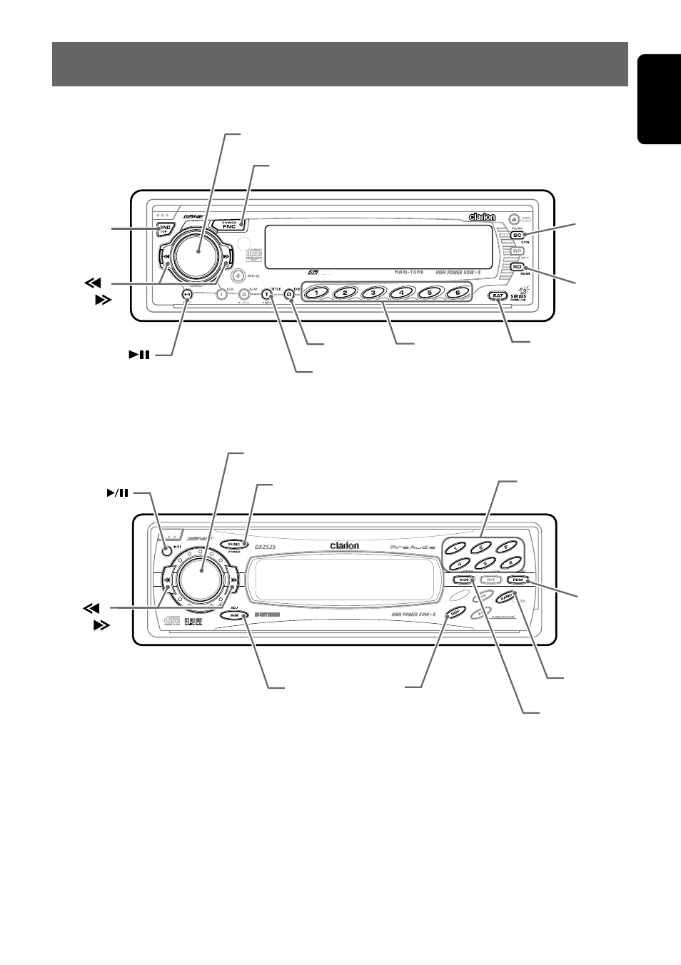 Controls, 5english | Clarion DSH920S User Manual | Page 5 / 16