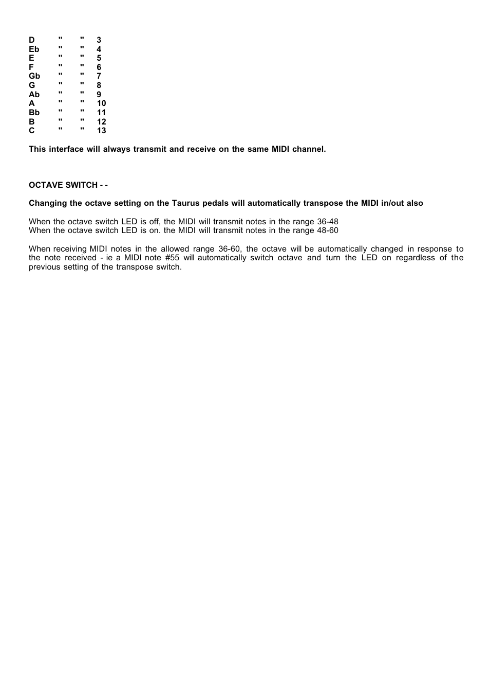 Kenton Taurus Bass Pedals User Manual | Page 2 / 3