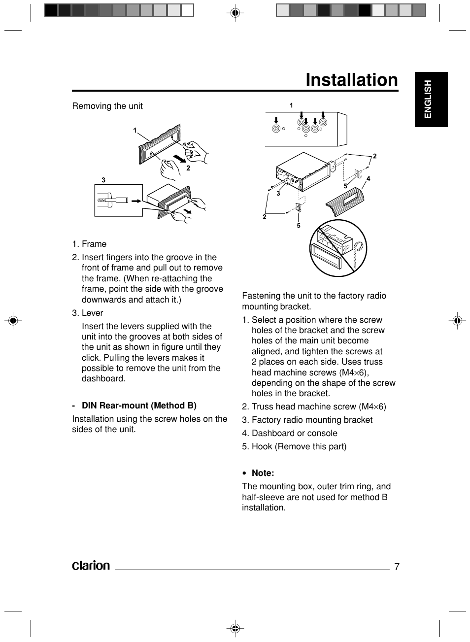 Installation | Clarion VS738 User Manual | Page 8 / 24
