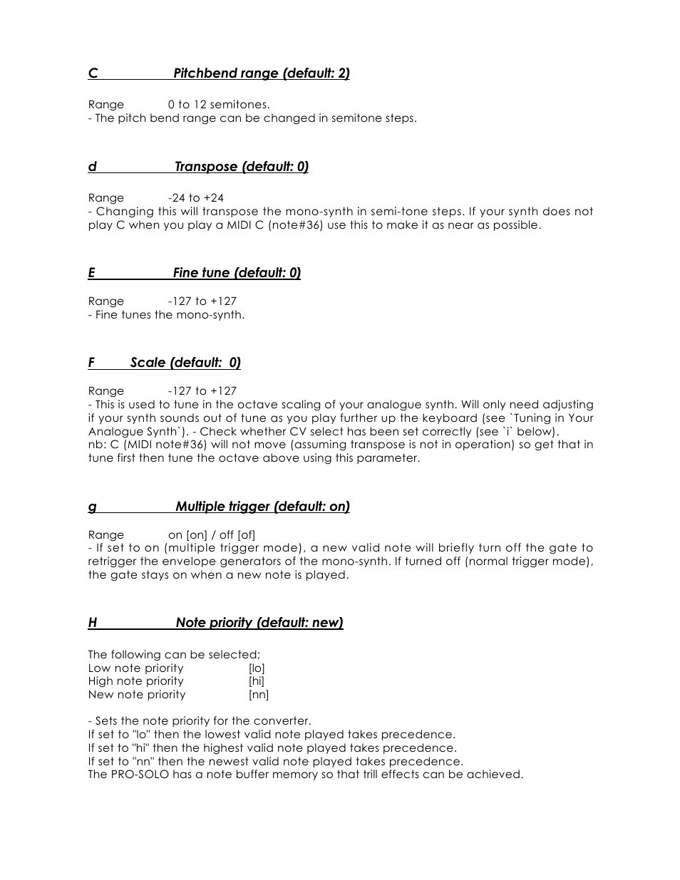 Kenton Pro-Solo mk1 User Manual | Page 7 / 17