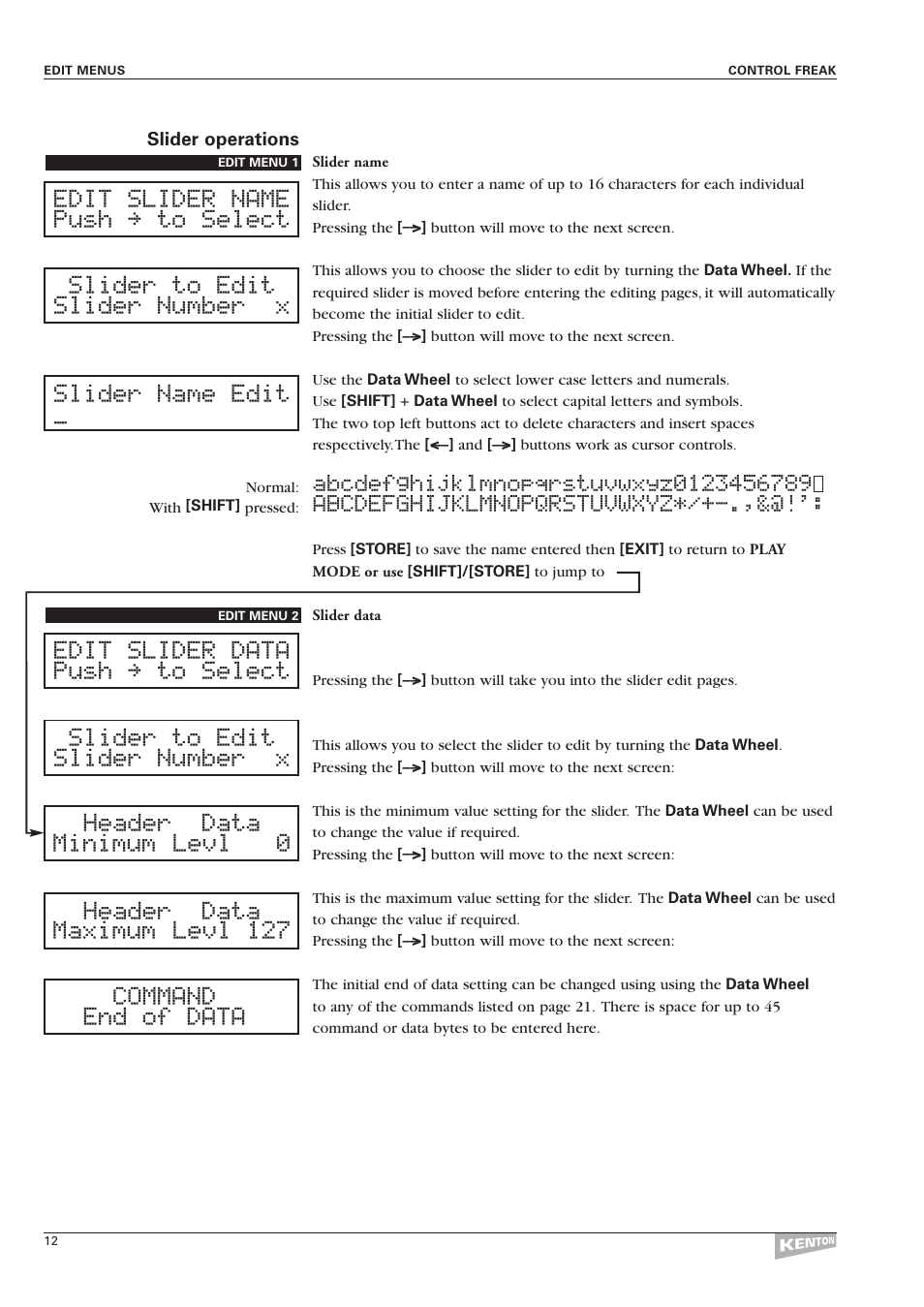 Kenton Control Freak all versions User Manual | Page 16 / 59