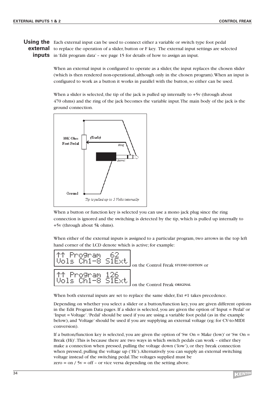 Kenton Control Freak all versions User Manual | Page 38 / 59