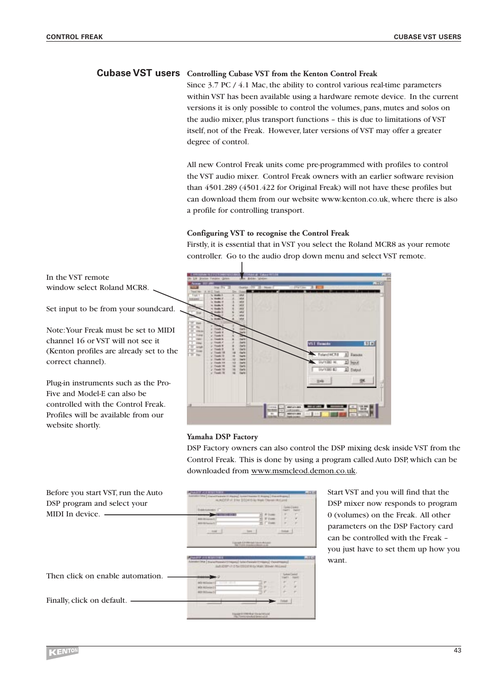 Kenton Control Freak all versions User Manual | Page 47 / 59