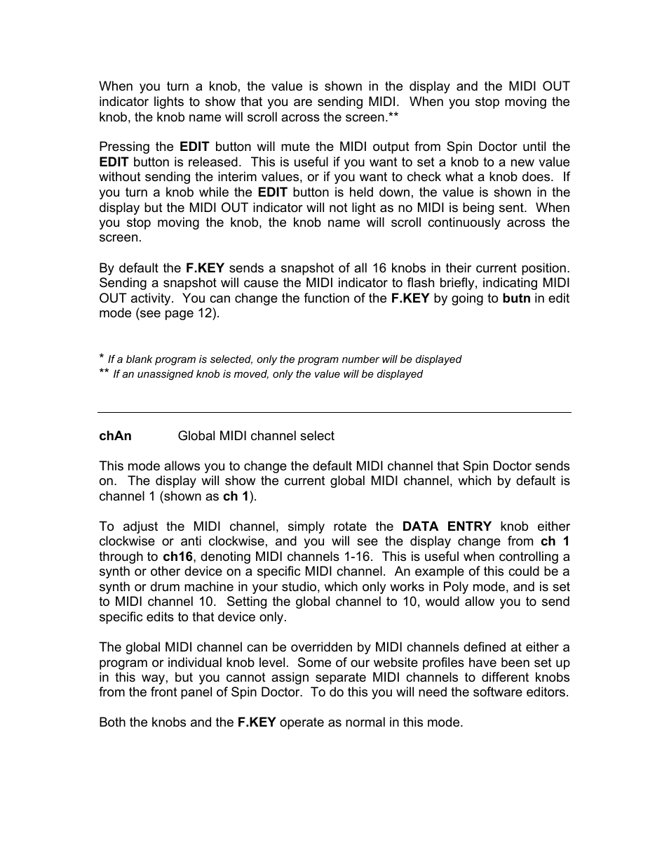 Kenton Spin Doctor User Manual | Page 11 / 20