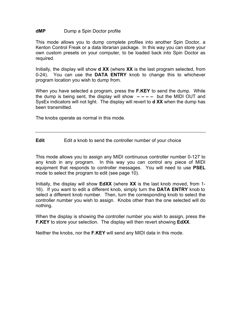 Kenton Spin Doctor User Manual | Page 14 / 20