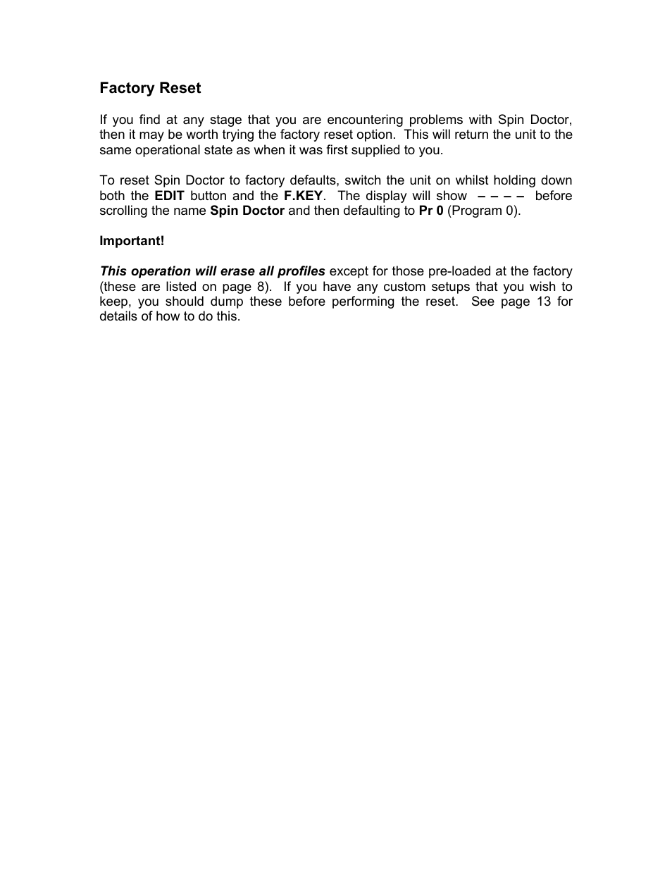 Kenton Spin Doctor User Manual | Page 15 / 20