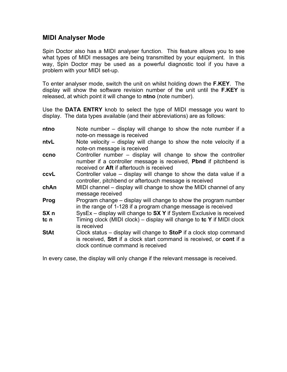 Kenton Spin Doctor User Manual | Page 17 / 20