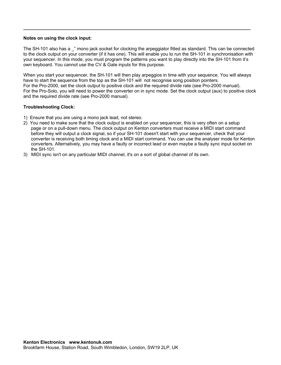 Kenton SH 101 1 Socket Kit User Manual | Page 2 / 2