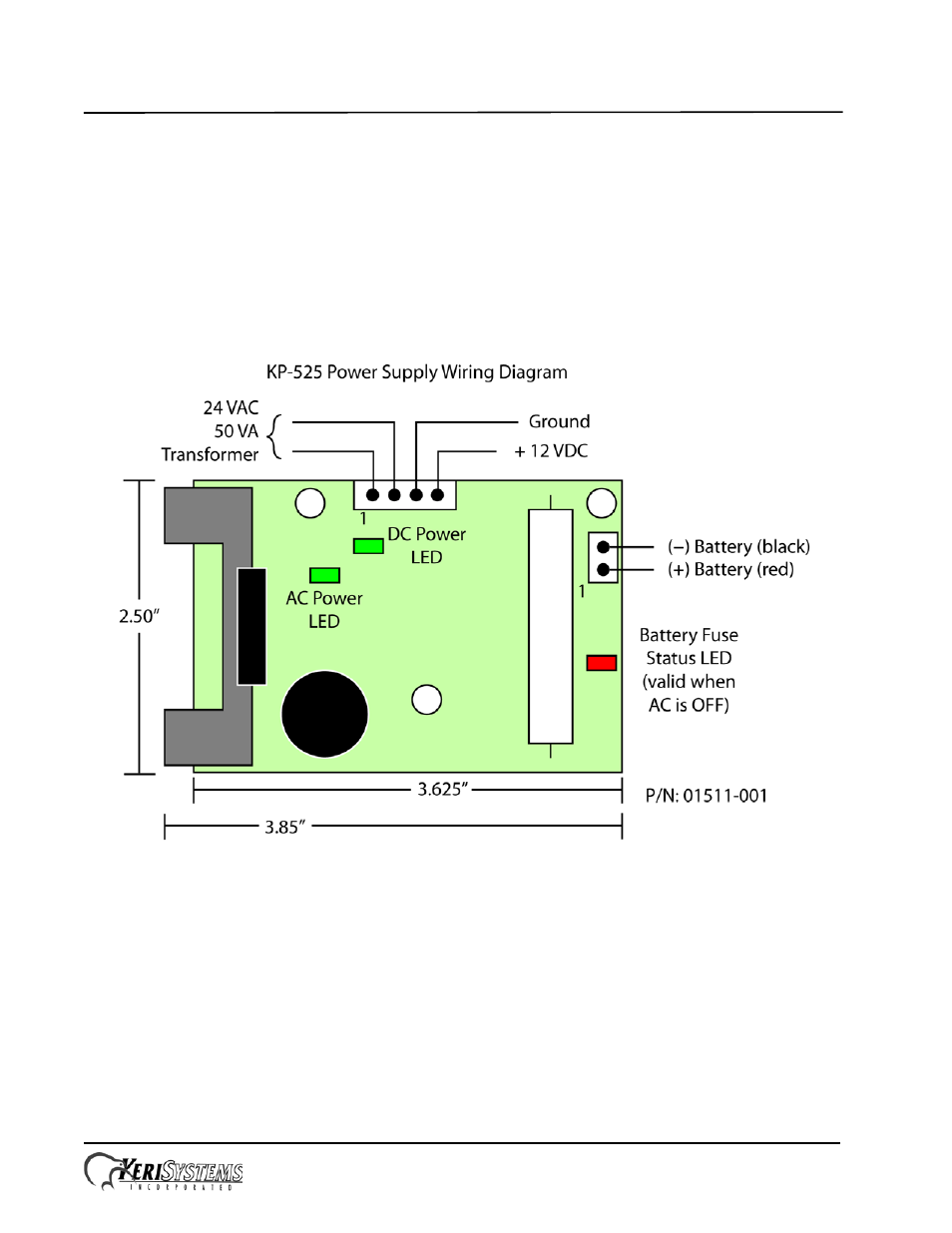 Keri Systems KPS-525 User Manual | 2 pages