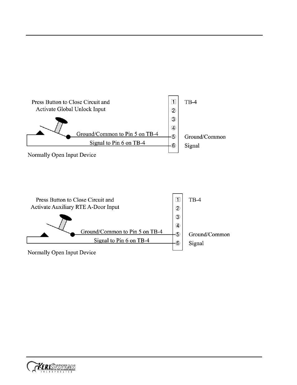 7 connecting a general purpose input, Quick start guide | Keri Systems PXL-510 User Manual | Page 10 / 24