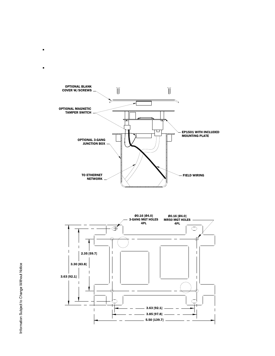 Additional mounting information | Keri Systems EP1501 User Manual | Page 10 / 11