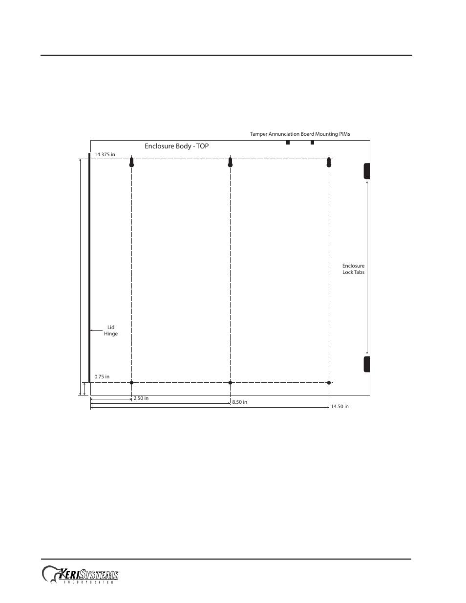 0 mounting the enclosure, Ke-8 controller enclosure, Installation guide | Keri Systems KE-8 User Manual | Page 2 / 5