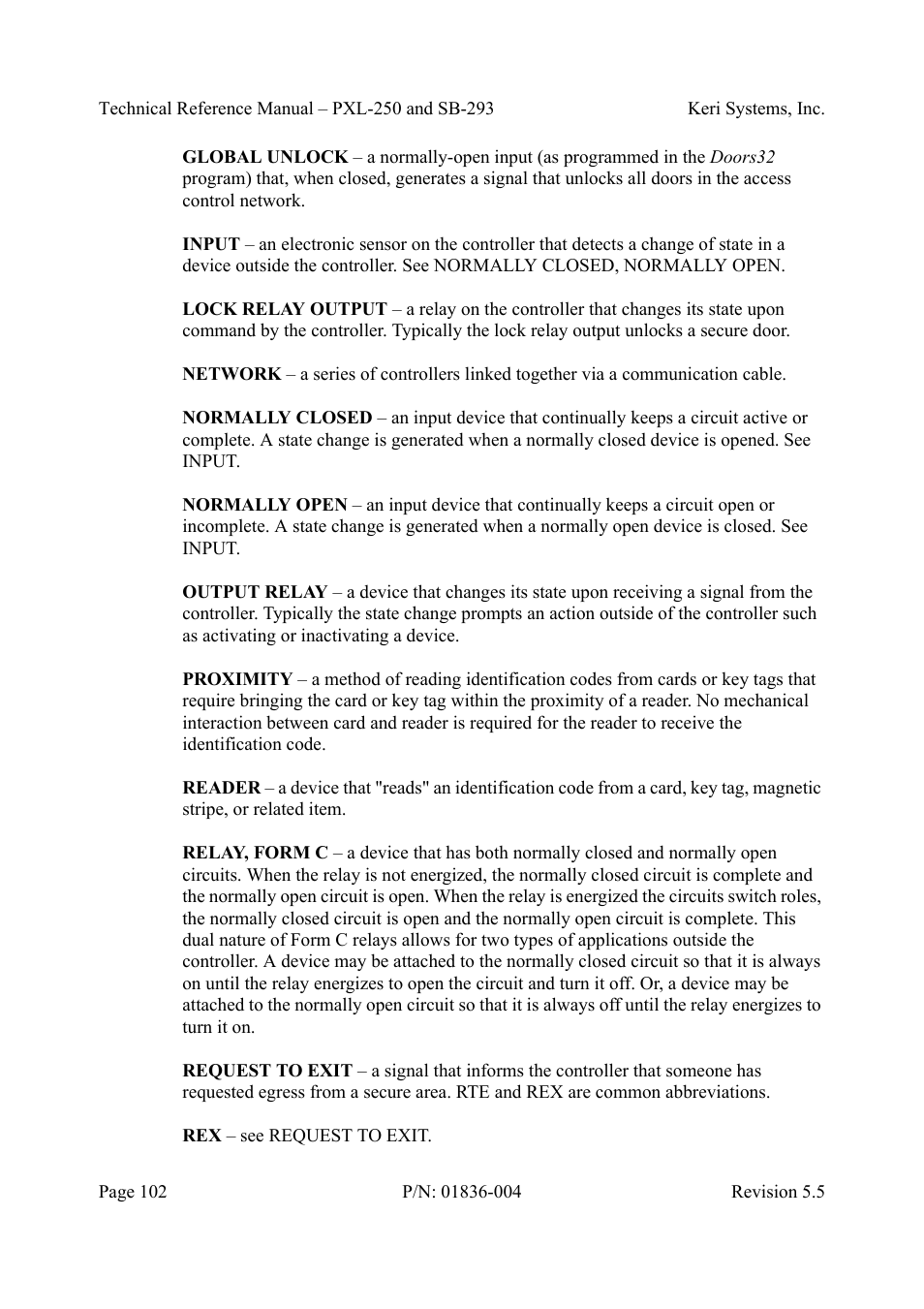 Keri Systems SB-293 User Manual | Page 102 / 108