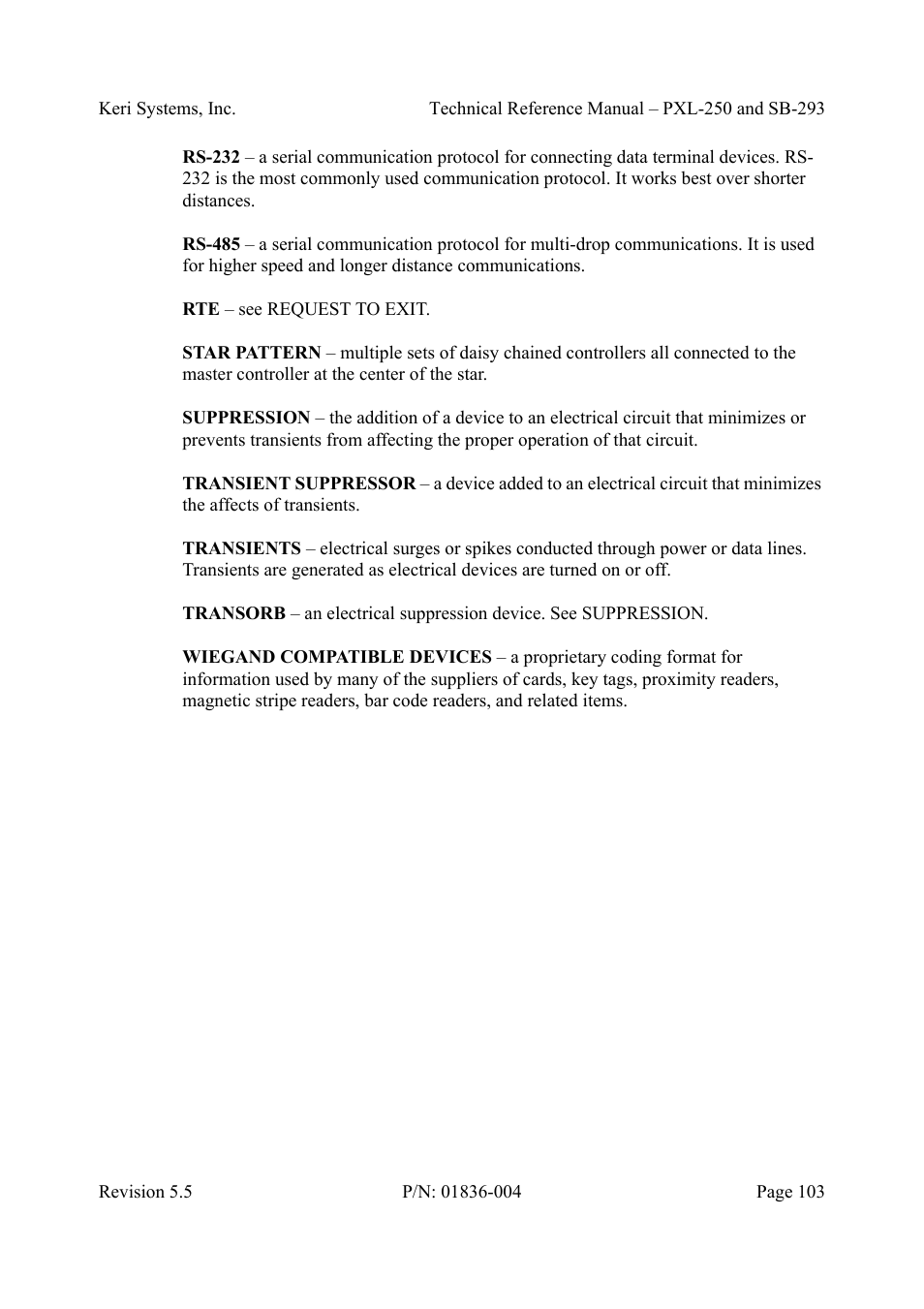 Keri Systems SB-293 User Manual | Page 103 / 108