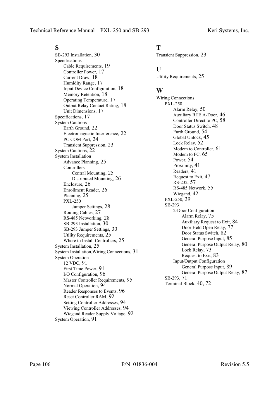 Keri Systems SB-293 User Manual | Page 106 / 108