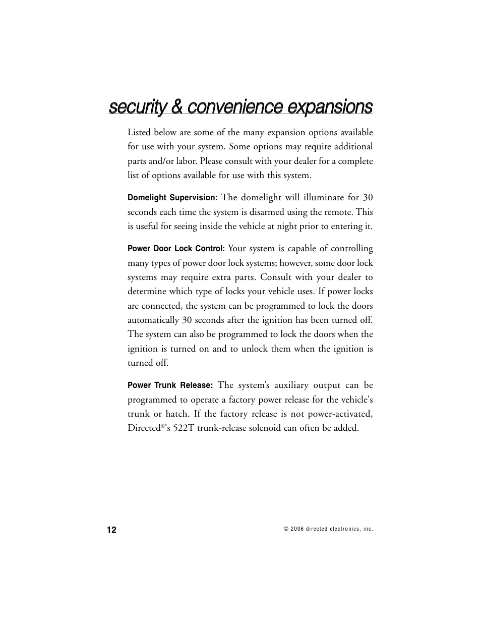Clarion UNGO PRO SECURITY SYSTEM K20 User Manual | Page 15 / 19