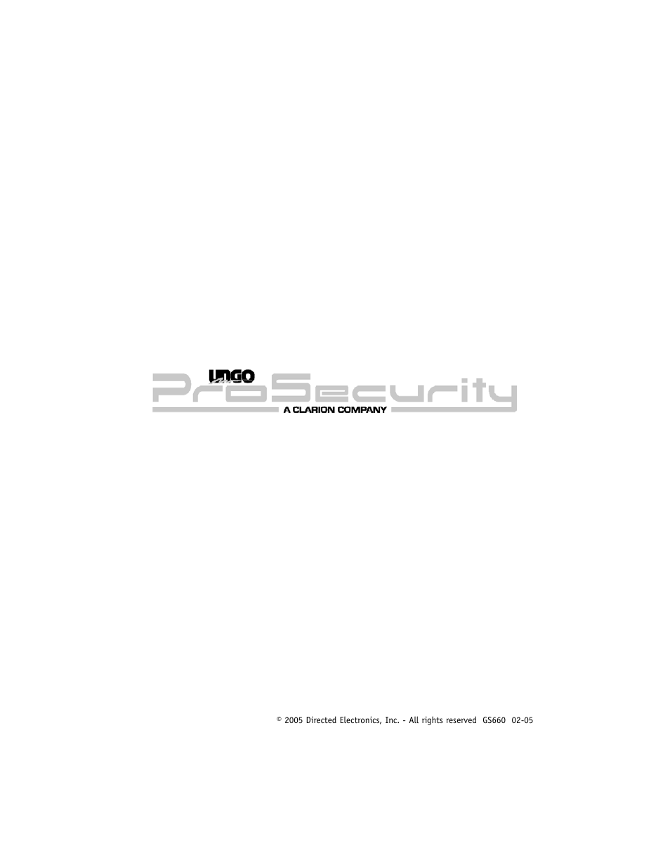 Get started get protected | Clarion UNGO PRO SECURITY SYSTEM K20 User Manual | Page 19 / 19