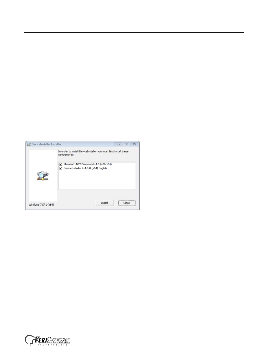 0 dhcp setting, 1 installing the lantronix device installer, Lan-520 aesp | Installation guide | Keri Systems LAN-520 User Manual | Page 4 / 13