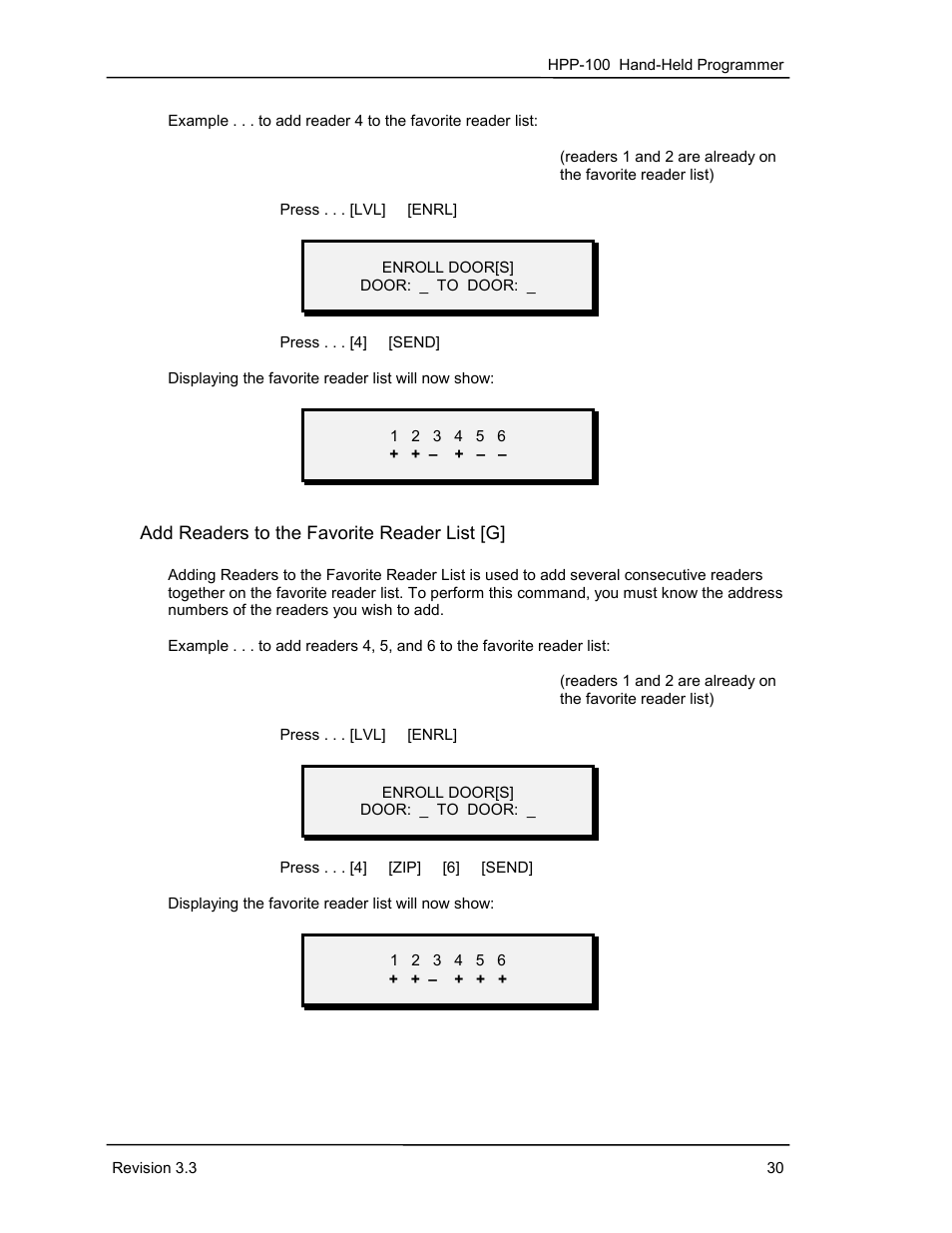 Add readers to the favorite reader list [g | Keri Systems HPP-100 User Manual | Page 36 / 48