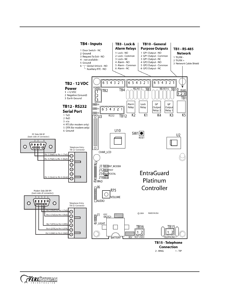 4 old-style platinum controller, Entraguard, Platinum telephone entry controller | Keri Systems EntraGuard Platinum Installation Guide User Manual | Page 4 / 10