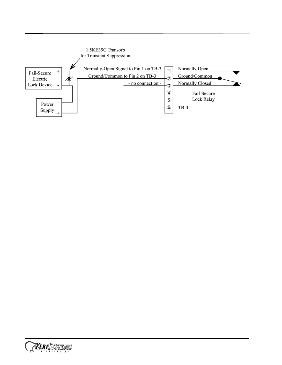 8 connecting a fail-secure lock output relay, Entraguard, Silver telephone entry control | Keri Systems EntraGuard Silver Quick Start User Manual | Page 11 / 27