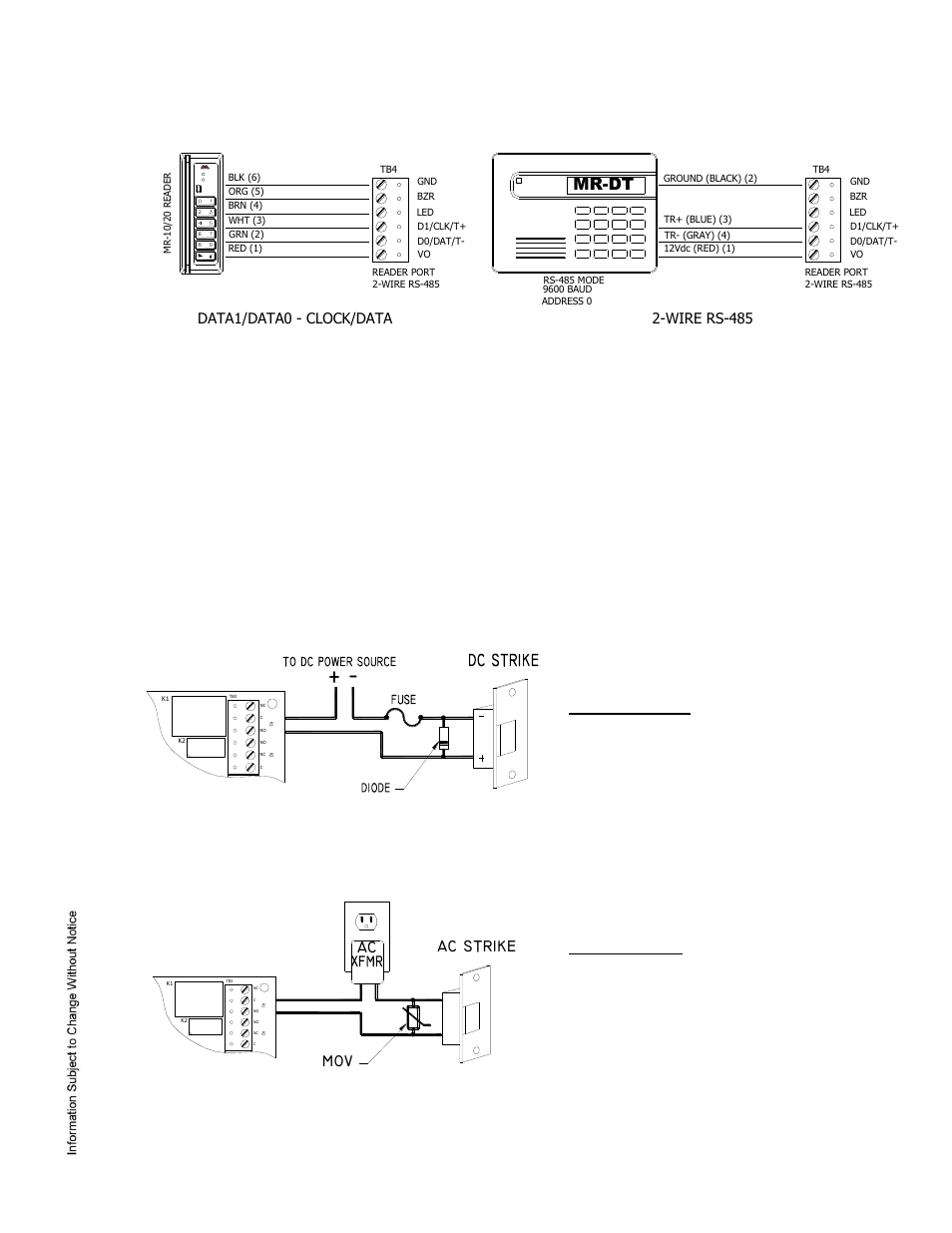 Mr-dt | Keri Systems MR50 User Manual | Page 2 / 5