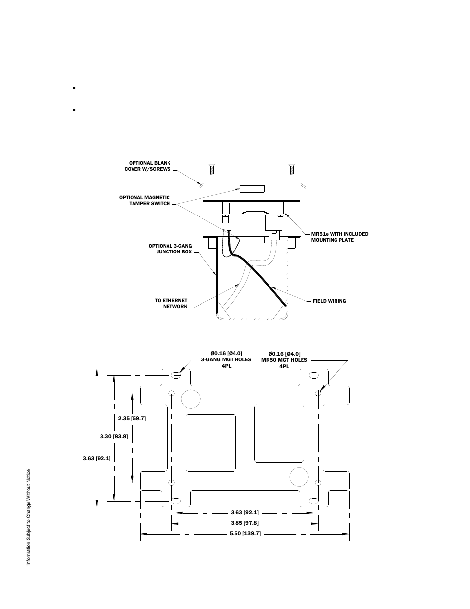 Additional mounting information | Keri Systems MR51e User Manual | Page 7 / 8